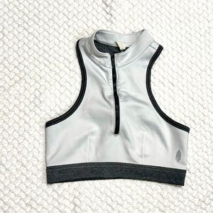 Free People Movement White and Grey Top Small